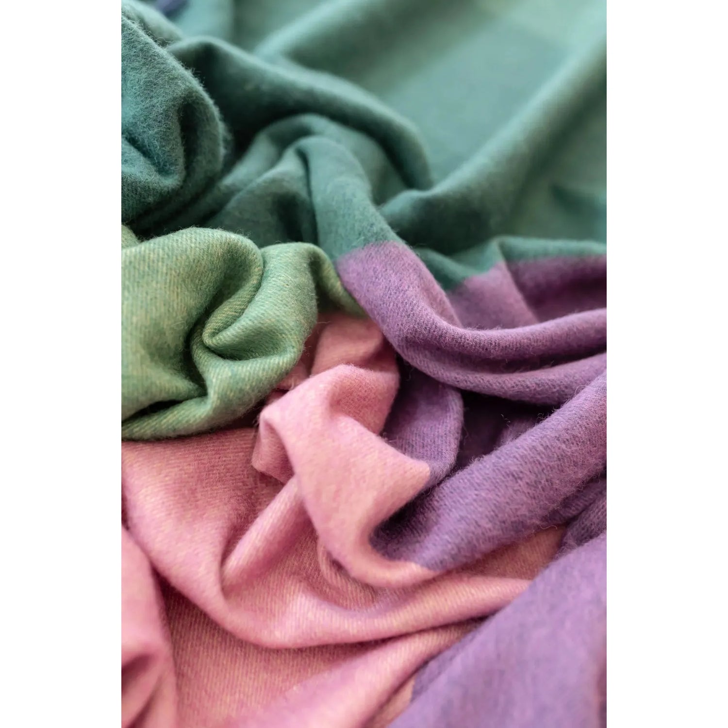 Lambswool Blanket | Teal Frame Check