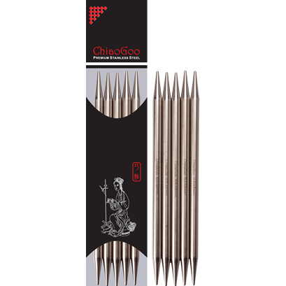 Stainless Steel Double Pointed Needles - 6"