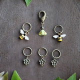 Bee and Blossom Stitch Marker Set