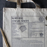 Knitting Cheat Sheet Tote Bag
