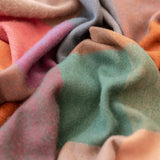 Lambswool Blanket | Pink Block Check