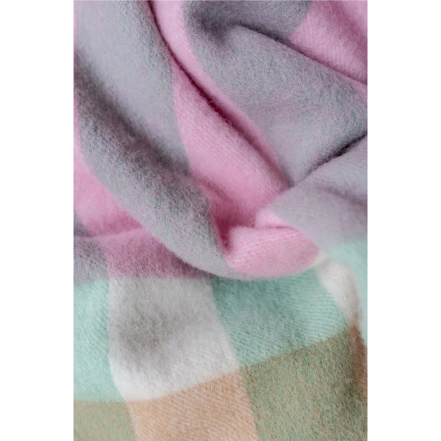 Lambswool Blanket | Pink Gingham Check