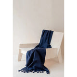 Small Lambswool Blanket | Navy