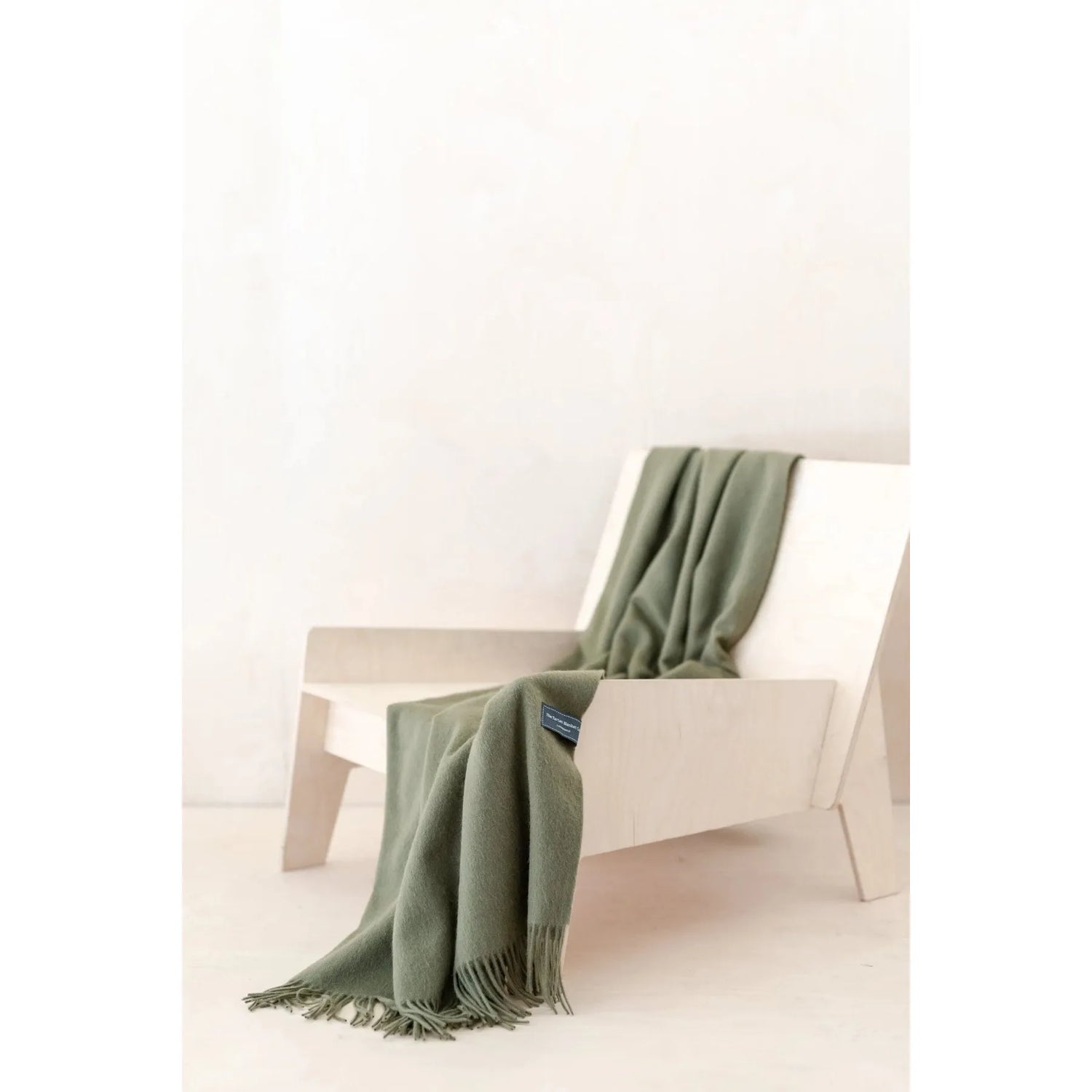 Small Lambswool Blanket | Olive