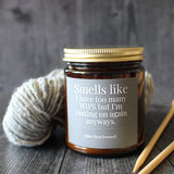 Hand-poured Coconut Soy Wax Candles for Knitters